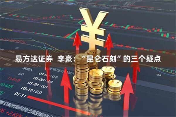 易方达证券  李豪：“昆仑石刻”的三个疑点
